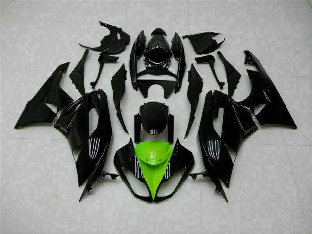Preto Verde Kits Carenagem Kawasaki ZX6R 09-12