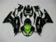 Preto Verde Kits Carenagem Kawasaki ZX6R 09-12