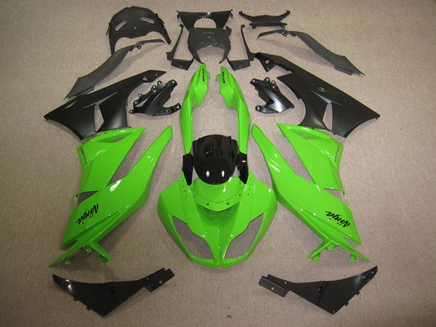 Preto Verde Kits Carenagem Kawasaki ZX6R 09-12 Preto Verde Kits Carenagem Kawasaki ZX6R 09-12