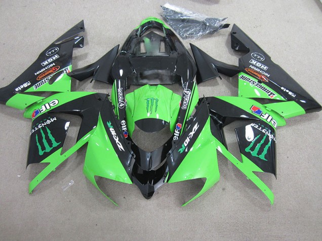 Preto Verde Monster Carenagem Kawasaki ZX10R 03-05