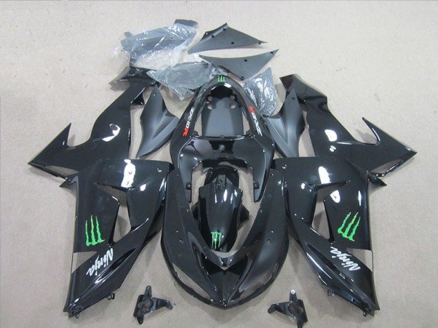 Preto Verde Monster Ninja Carenagem Kawasaki ZX10R 06-07