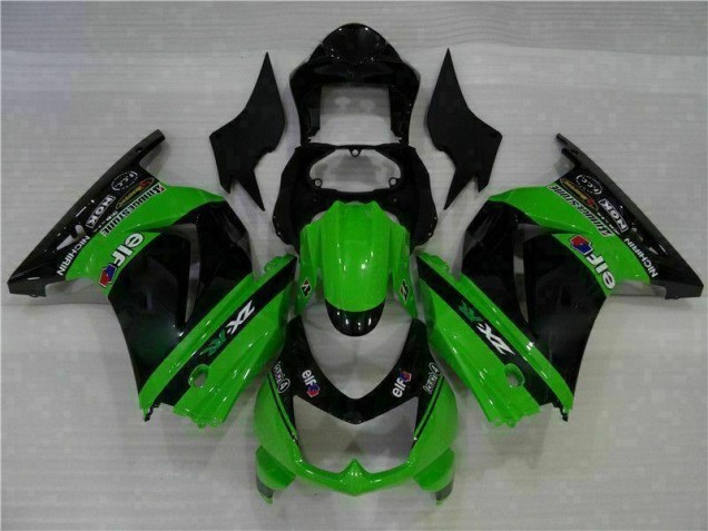 Preto Verde Plástico Kawasaki EX250 08-12 Preto Verde Plástico Kawasaki EX250 08-12
