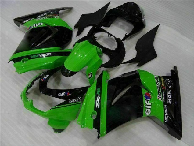 Preto Verde Plástico Kawasaki EX250 08-12 Preto Verde Plástico Kawasaki EX250 08-12
