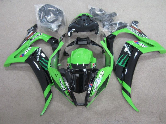 Preto Verde Touch4 Monster Carenagem Kawasaki ZX10R 11-15 Preto Verde Touch4 Monster Carenagem Kawasaki ZX10R 11-15