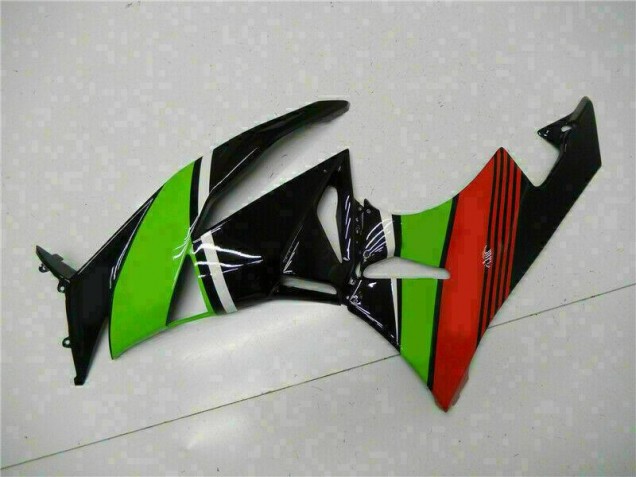 Preto Verde Vermelho Carenagem Kawasaki ZX6R 09-12 Preto Verde Vermelho Carenagem Kawasaki ZX6R 09-12