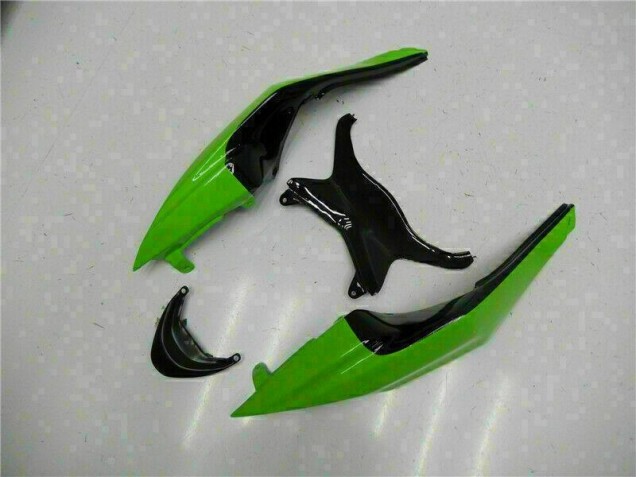 Preto Verde Vermelho Carenagem Kawasaki ZX6R 09-12 Preto Verde Vermelho Carenagem Kawasaki ZX6R 09-12