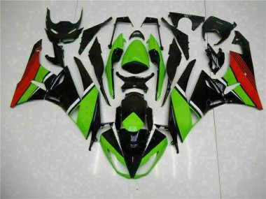 Preto Verde Vermelho Carenagem Kawasaki ZX6R 09-12