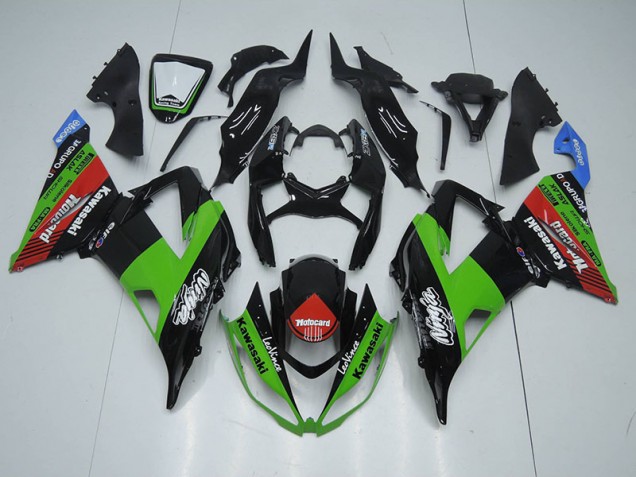 Preto Verde Vermelhocard Carenagem Kawasaki ZX6R 13-18