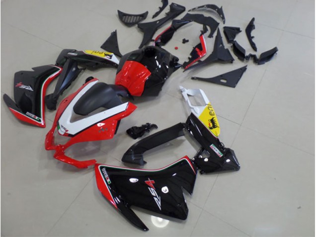 Preto Vermelho Branco Carenagem Aprilia RS4 50 125 11-18 Preto Vermelho Branco Carenagem Aprilia RS4 50 125 11-18