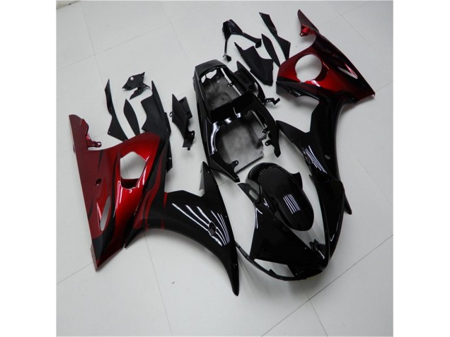 Preto Vermelho Carenagem Yamaha R6 03-05