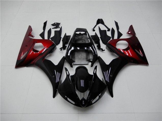 Preto Vermelho Carenagem Yamaha R6 03-05