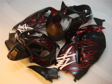 Preto Vermelho Chama Carenagem Suzuki GSXR 1300 Hayabusa 08-19