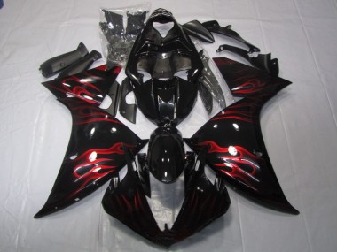 Preto Vermelho Chama Carenagem Yamaha R1 09-11