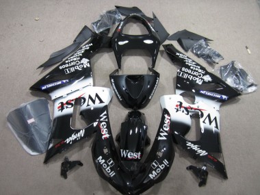 Preto West Mobil Ninja 636 Carenagem Kawasaki ZX6R 05-06
