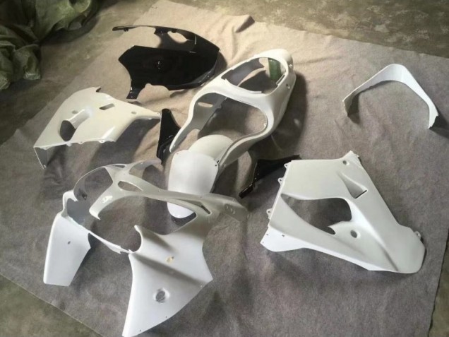 Pure Branco Preto Brilhante Carenagem Kawasaki ZX9R 00-01