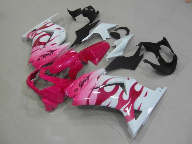Rosa Branco Carenagem Kawasaki ZX 250R 08-12