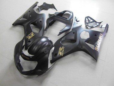 Tudo Preto Fosco & Ouro Adesivo Carenagem Suzuki GSXR 1000 K1 00-02