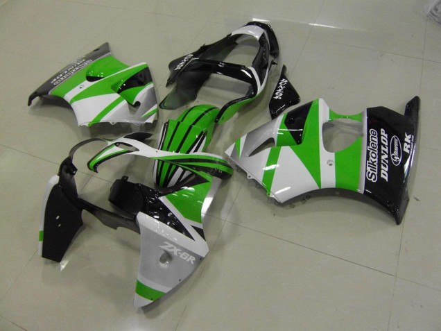 Verde Branco Listra Carenagem Kawasaki ZX6R 00-02 Verde Branco Listra Carenagem Kawasaki ZX6R 00-02