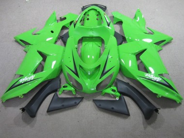Verde Branco Ninja Carenagem Kawasaki ZX10R 06-07