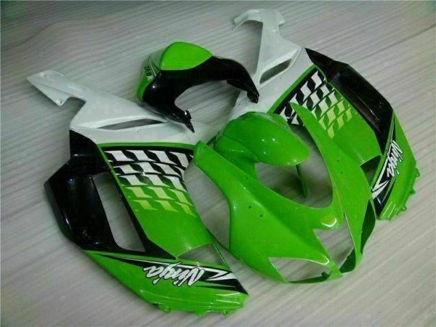 Verde Branco Ninja Carenagem Kawasaki ZX6R 07-08 Verde Branco Ninja Carenagem Kawasaki ZX6R 07-08