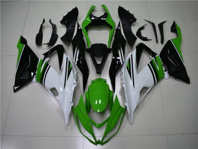 Verde Branco Preto Carenagem Kawasaki ZX6R 13-18