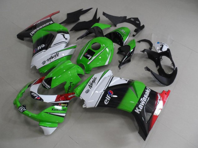 Verde Branco Preto Carroçaria Kawasaki ZX 250R 08-12