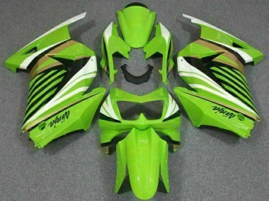 Verde Branco Preto Ninja Carenagem Kawasaki EX250 08-12