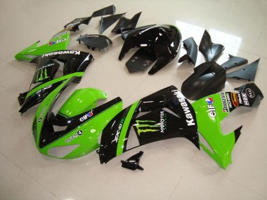 Verde Monster Abs Plásticos Kawasaki ZX10R 06-07