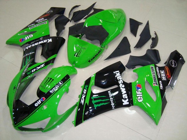Verde Monster Carenagem Kawasaki ZX6R 05-06