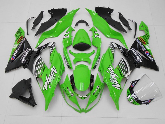 Verde Preto 11 Carenagem Kawasaki ZX6R 13-18 Verde Preto 11 Carenagem Kawasaki ZX6R 13-18
