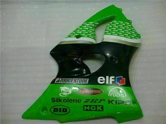 Verde Preto Abs Carenagem Kawasaki ZX6R 00-02