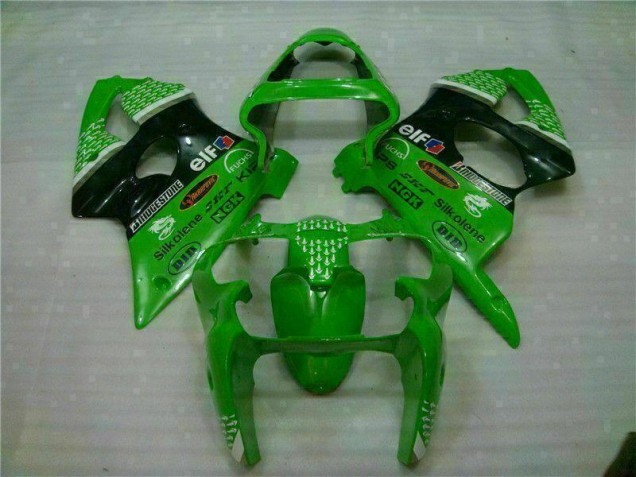 Verde Preto Abs Carenagem Kawasaki ZX6R 00-02
