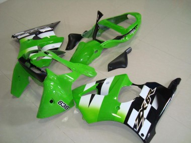 Verde Preto Abs Kit Completos Carenagem Kawasaki ZX6R 00-02