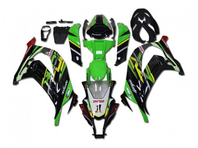 Verde Preto Abs Kits Carenagem Kawasaki EX650 12-16 Verde Preto Abs Kits Carenagem Kawasaki EX650 12-16