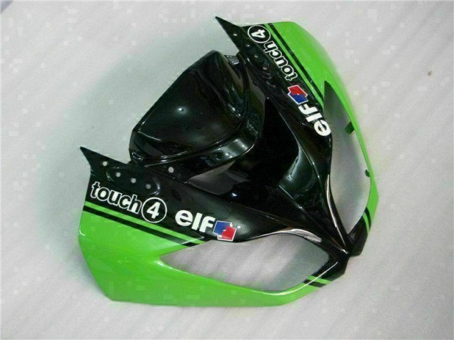 Verde Preto Abs Plástico Kawasaki ZX6R 09-12 Verde Preto Abs Plástico Kawasaki ZX6R 09-12