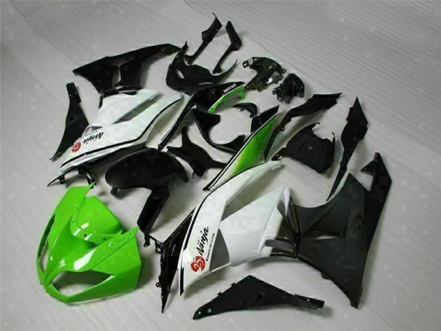 Verde Preto Branco 25 Carenagem Kawasaki ZX6R 09-12 Verde Preto Branco 25 Carenagem Kawasaki ZX6R 09-12