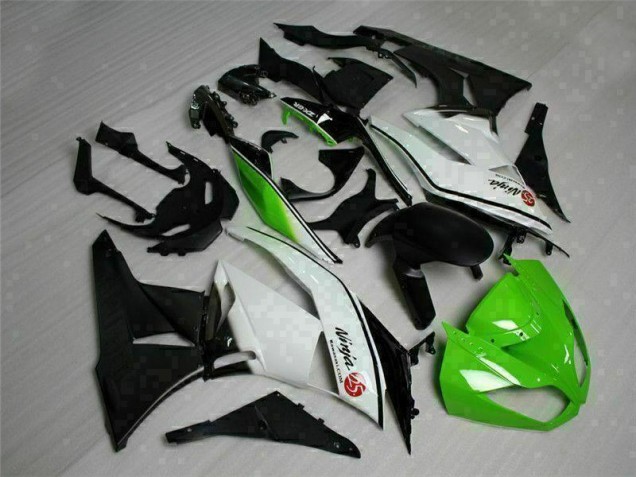 Verde Preto Branco 25 Carenagem Kawasaki ZX6R 09-12 Verde Preto Branco 25 Carenagem Kawasaki ZX6R 09-12