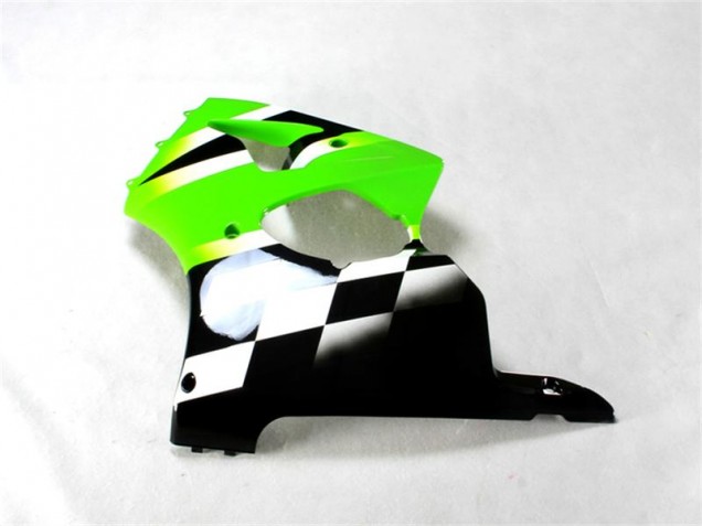 Verde Preto Branco Abs Kits Carenagem Kawasaki ZX6R 00-02