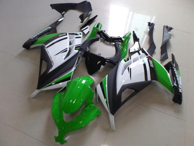 Verde Preto & Branco Carenagem Kawasaki ZX 300R 13-16