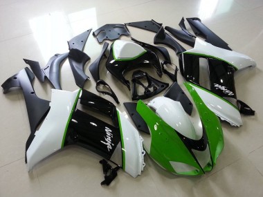 Verde Preto Branco Carenagem Kawasaki ZX6R 07-08