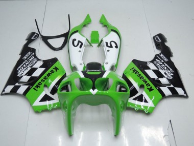 Verde Preto & Branco Carenagem Kawasaki ZX7R 96-03