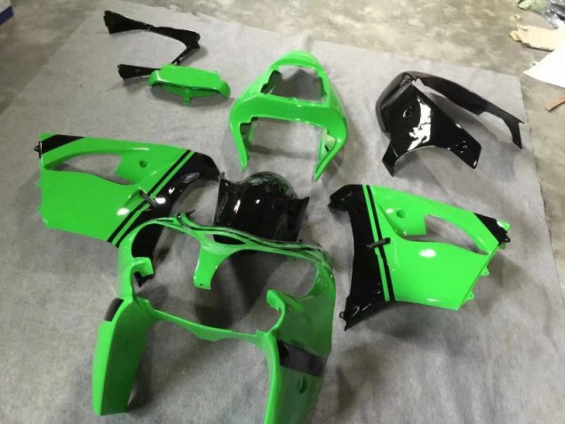Verde Preto Brilhante Carenagem Kawasaki ZX9R 02-03