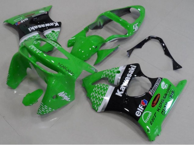 Verde Preto Carenagem Kawasaki ZX6R 98-99