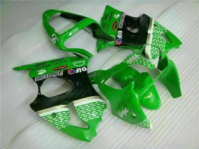 Verde Preto Carenagem & Plástico Kawasaki ZX6R 00-02 Verde Preto Carenagem & Plástico Kawasaki ZX6R 00-02