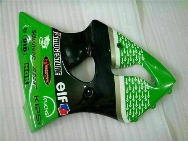 Verde Preto Carenagem & Plástico Kawasaki ZX6R 00-02 Verde Preto Carenagem & Plástico Kawasaki ZX6R 00-02