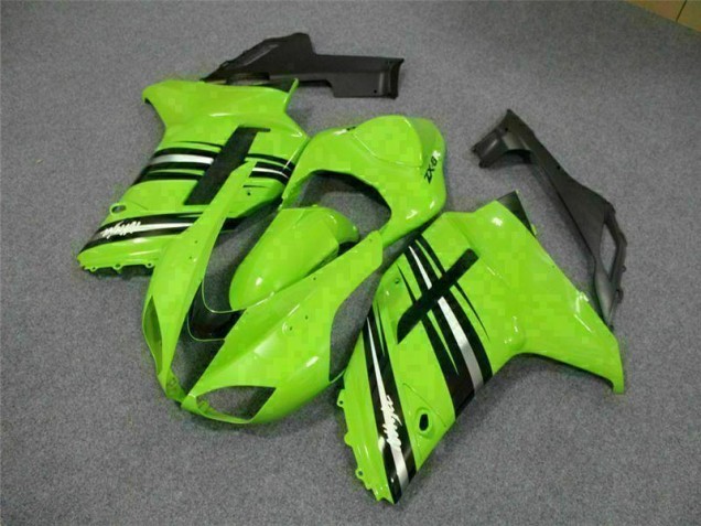 Verde Preto Carenagem & Plástico Kawasaki ZX6R 07-08