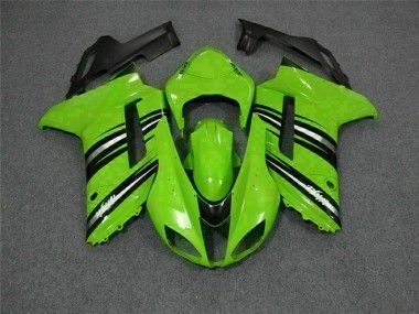 Verde Preto Carenagem & Plástico Kawasaki ZX6R 07-08