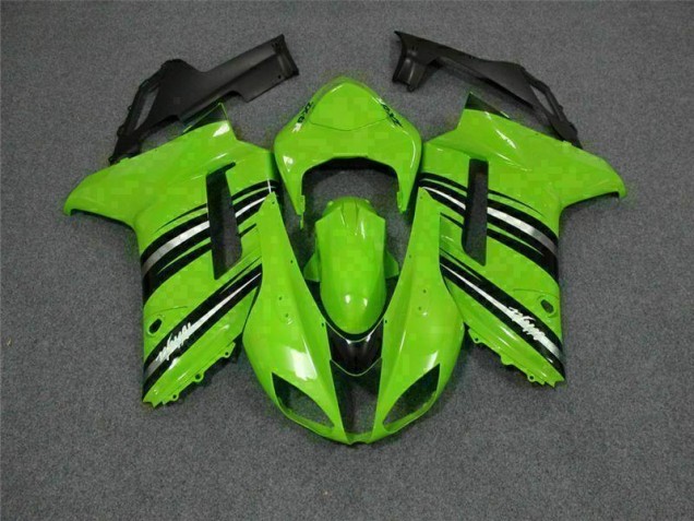 Verde Preto Carenagem & Plástico Kawasaki ZX6R 07-08