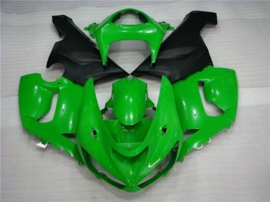 Verde Preto Fosco Carenagem Kawasaki ZX6R 05-06