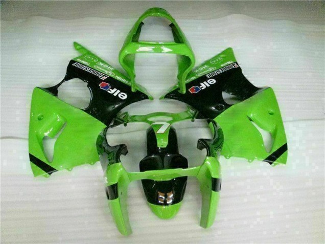 Verde Preto Injeção Kit Carenagem Kawasaki ZX6R 00-02